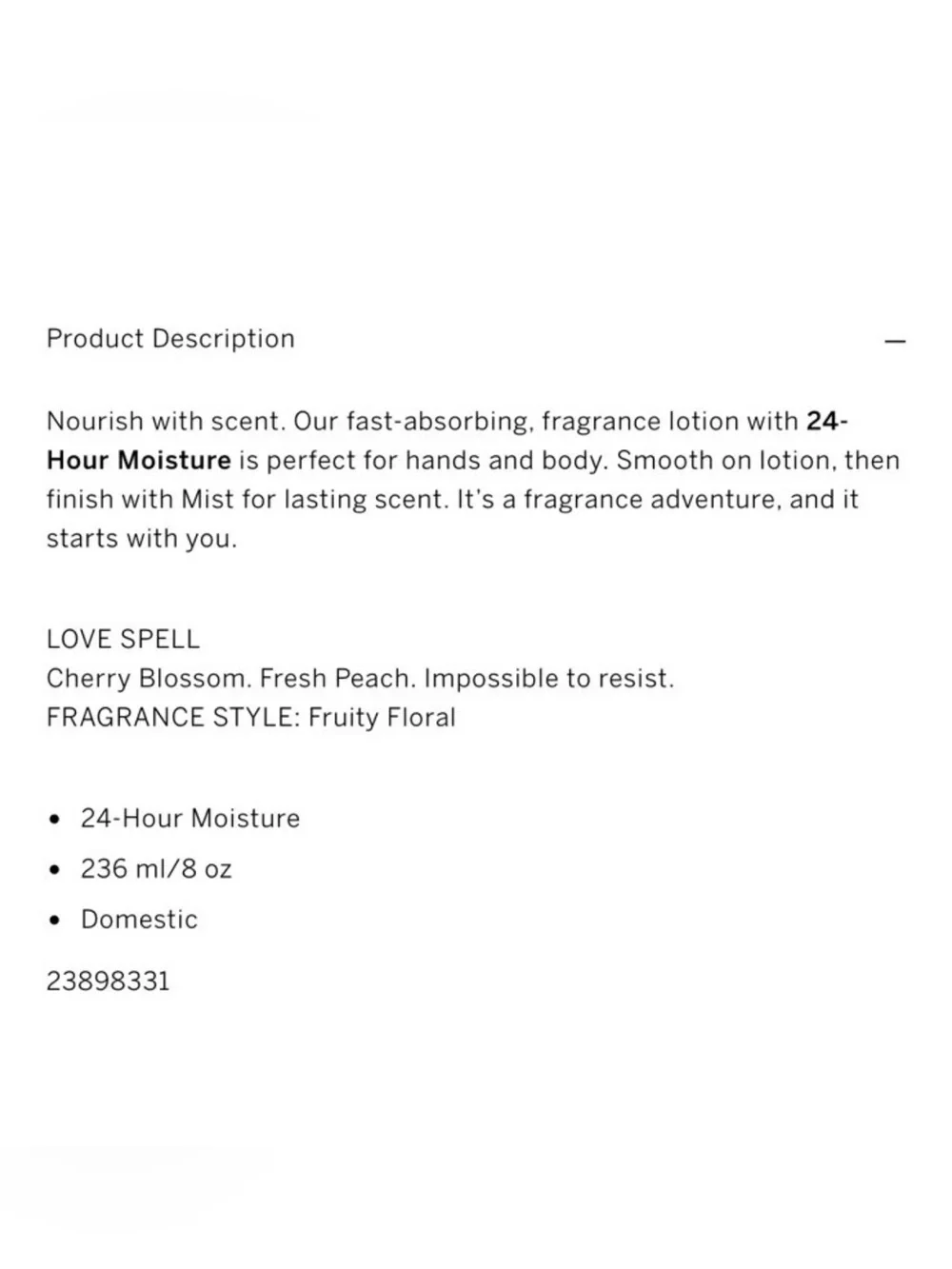 Victoria's Secret Love Spell Lotion - Purple and Gold Gradient